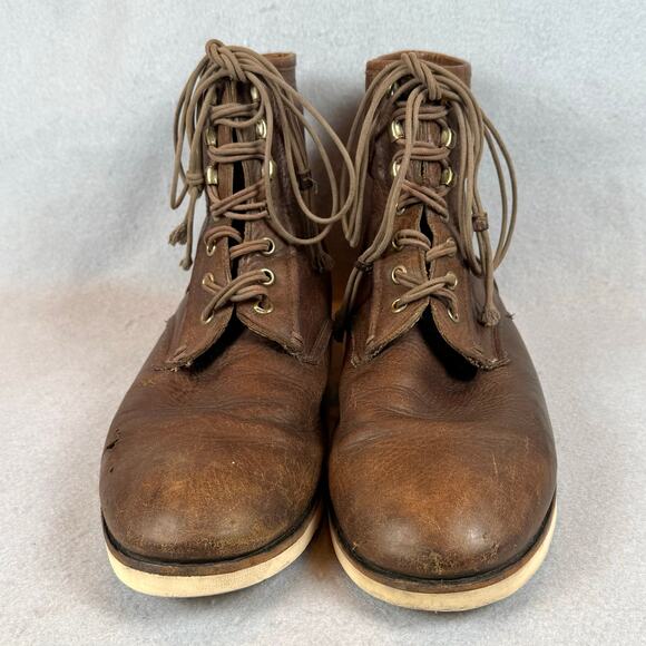 J Shoes Brown Leather Rider Boots Mens Size 10.5 30101-0806 - Picture 4 of 12